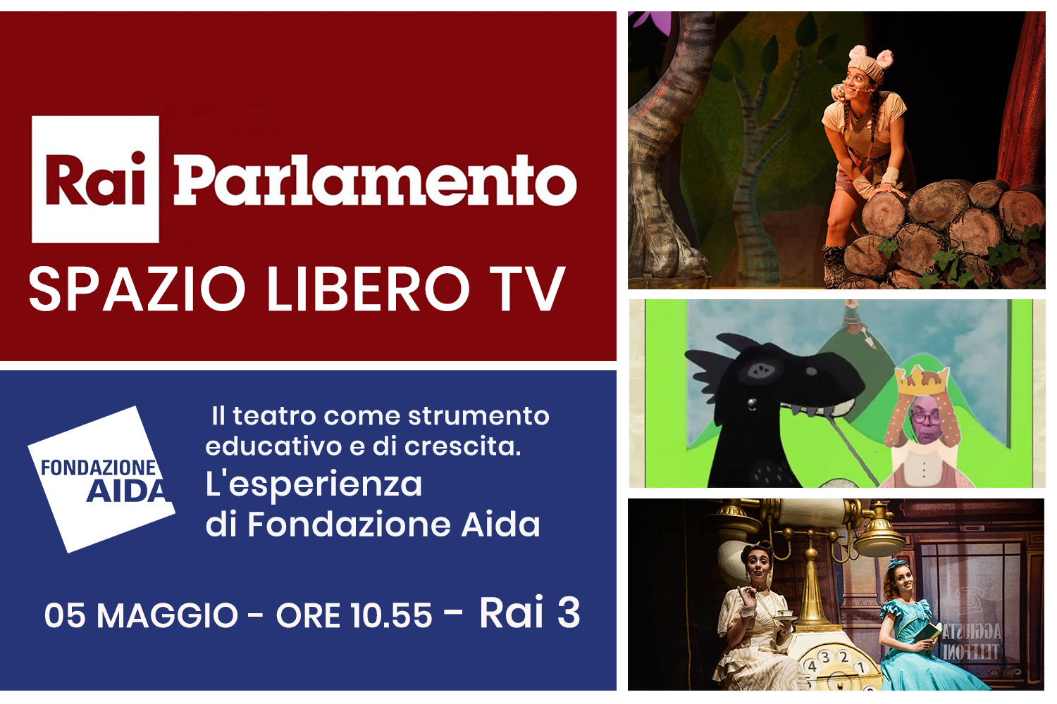 Spazio Libero Rai 3 Puntata dedicata a Fondazione Aida