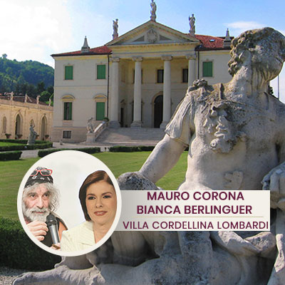 Bianca Berlinguer e Mauro Corona incontro in Villa Cordellina